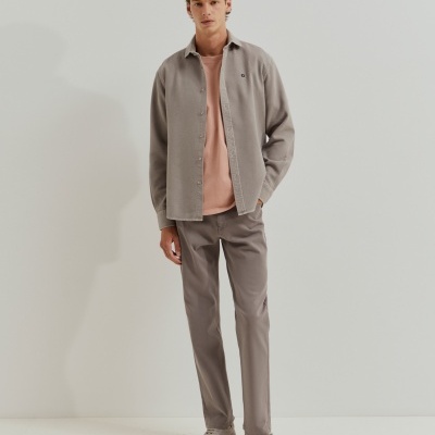 Camisa slim fit de algodão Lion of Porches