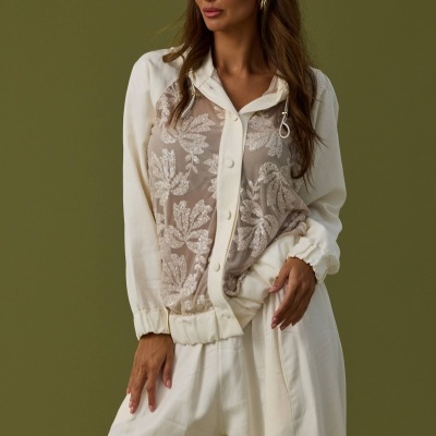 Bomber com linho Swallow