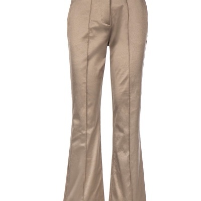 CALÇAS FLARE EM CETIM SARJADO FOURSOUL