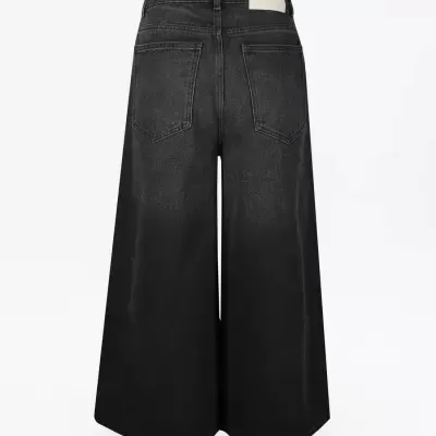 Jeans Culotte Cintura Subida Sahoco