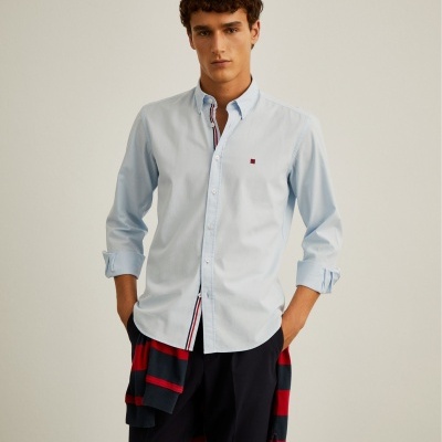 Camisa Slim Fit em sarjinha Lion of Porches