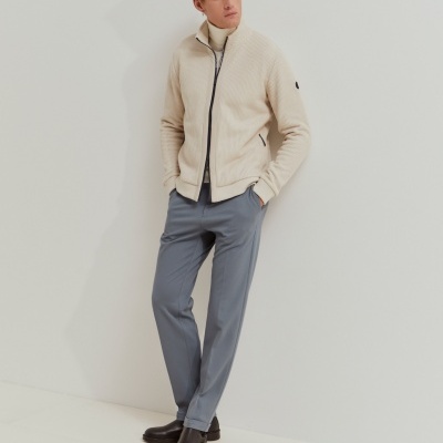 Casaco malha canelada gola alta Lion of Porches