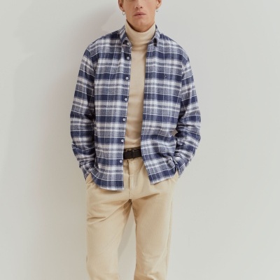 Camisa xadrez regular fit em flanela Lion of Porches