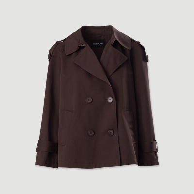 Gabardine curta em trespasse Ferrache