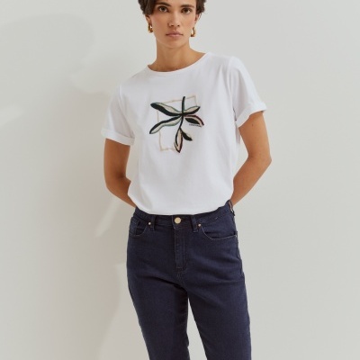 Calças denim perna reta Lion of Porches