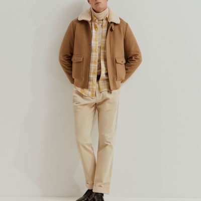 Blusão com lã e gola amovível Lion of Porches