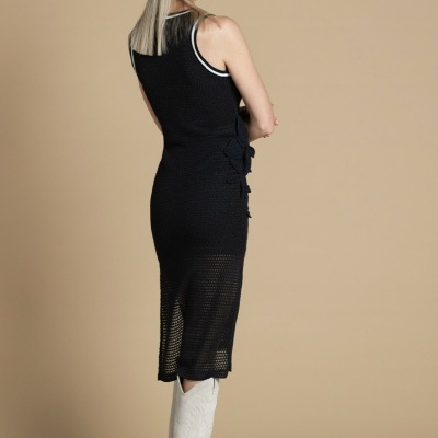 Vestido de malha midi com pormenor floral Sahoco