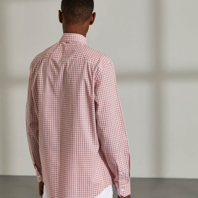 Camisa slim fit de algodão com padrão de xadrez Lion of Porches