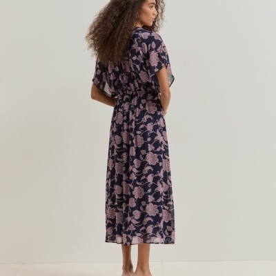 Vestido com manga morcego curta Lion of Porches