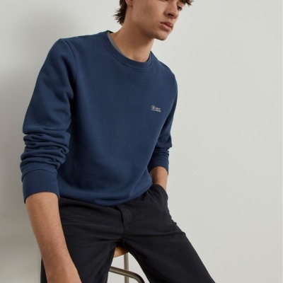 Sweater decote redondo em malha piqué Lion of Porches