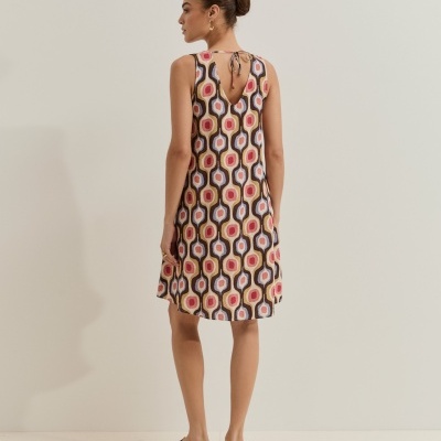Vestido de manga cava com estampado Lion of Porches
