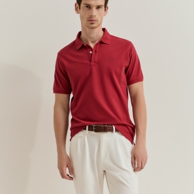 Polo piqué regular fit de algodão Lion of Porches
