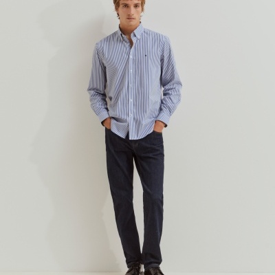 Camisa regular fit às riscas Lion Of Porches