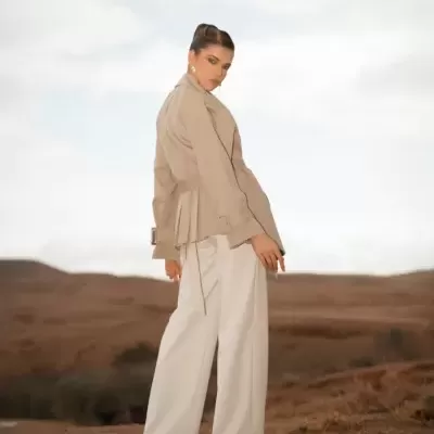 Casaco Trench com Lapela Larga SPACCIO By Cristina