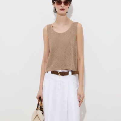 Top de malha tricotada Decenio