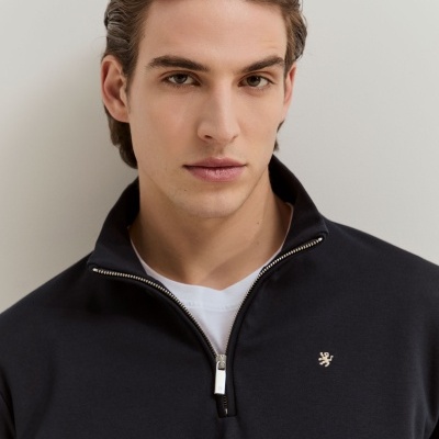 Camisola de manga comprida com meio fecho Lion of Porches