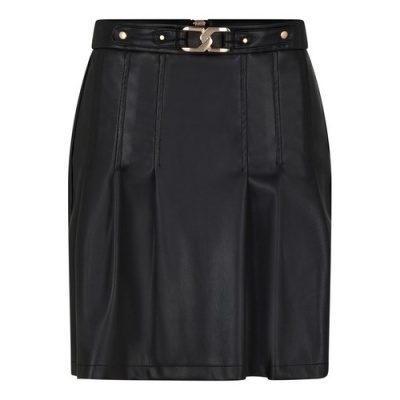 MINI SAIA DE COURO SINTÉTICO COM FIVELA  NAF NAF