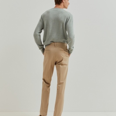 Calças chino slim fit vincadas Lion of Porches