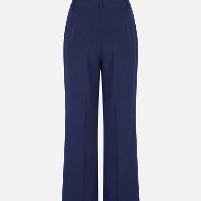 Calça clássica lisa com acessório metalizado Scripta