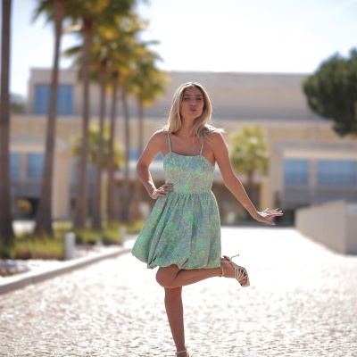 Vestido abaloado Swallow