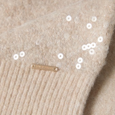 Camisola de malha tricotada com Lantejoulas Lion of Porches