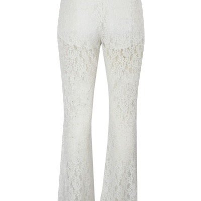 CALÇAS FLARE EM MALHA RENDADA SAHOCO