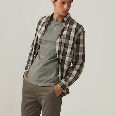 Camisa regular fit xadrez Decenio