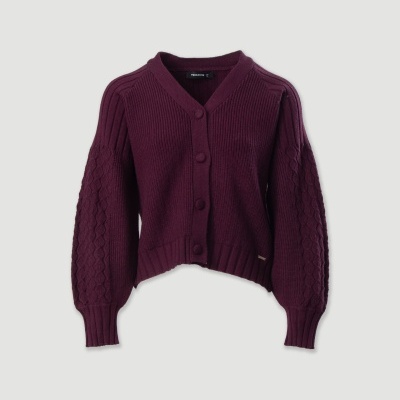 Casaco de malha com manga trabalhada Ferrache