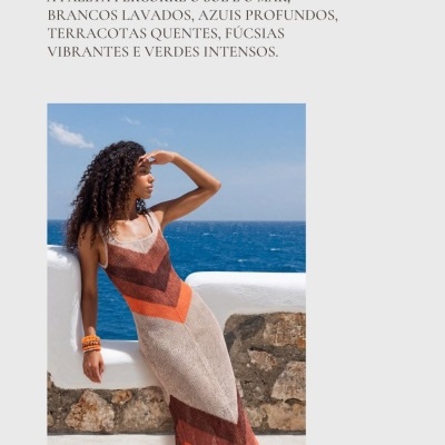 Vestido midi em malha de ponto aberto Sahoco