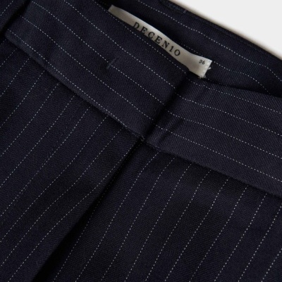 Calças clássicas às riscas regular fit Decenio