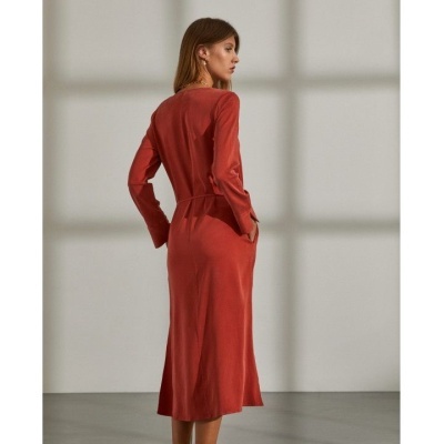 Vestido comprido em tencel Lion of Porches