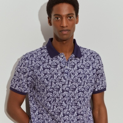 Polo com estampado folhas Lion of Porches