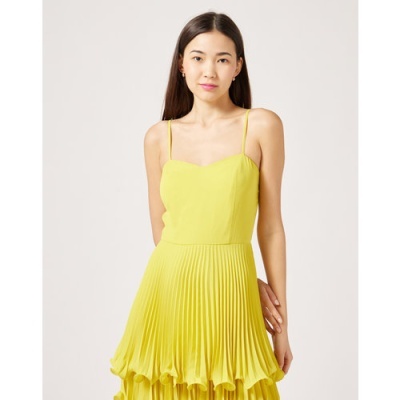 VESTIDO CURTO COM SAIA PLISSADA NAF NAF