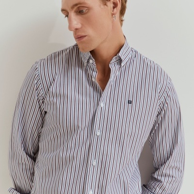 Camisa regular fit às riscas Lion Of Porches