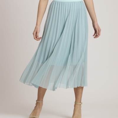 Saia midi plissada Naf Naf