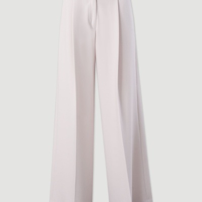 Calça clássica wide leg de cintura subida Ferrache