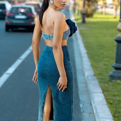 SAIA TUBO DENIM SAHOCO