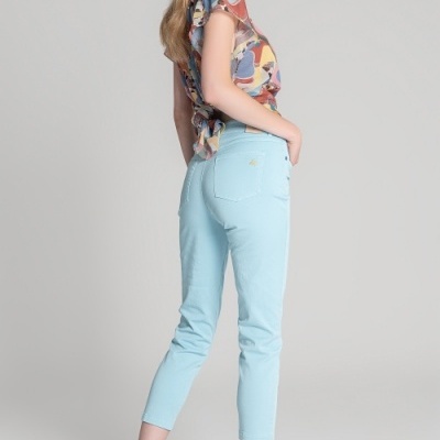 Calças de sarja tingida Ana Sousa