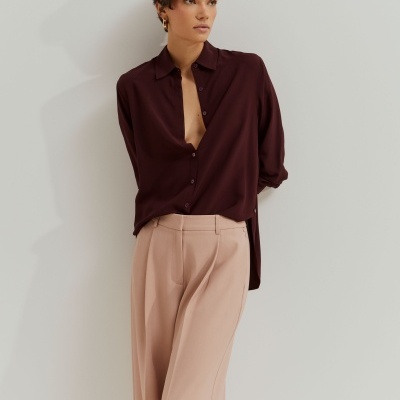 Calças pantalona vincadas Lion of Porches