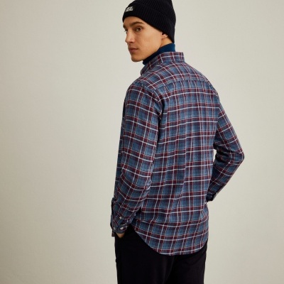 Camisa Slim Fit em tecido com padrão de xadrez Lion of Porches