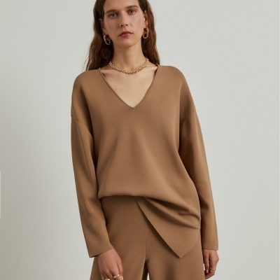 Calças de malha perna larga Lion of Porches