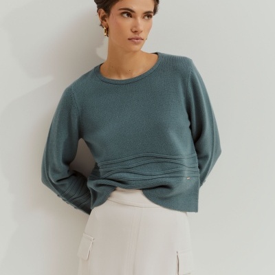 Camisola de lã com apliques Lion of Porches