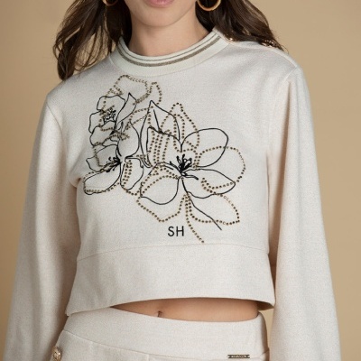 Camisola com aplicações Sahoco