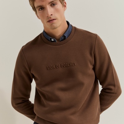 Sweatshirt com logotipo Lion of Porches