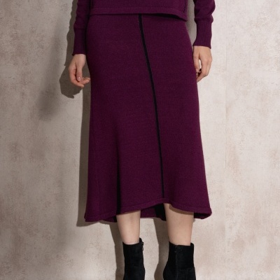 Saia de malha com risca SMF