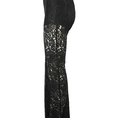 CALÇAS BOOTCUT SEMITRANSPARENTE EM RENDA SAHOCO