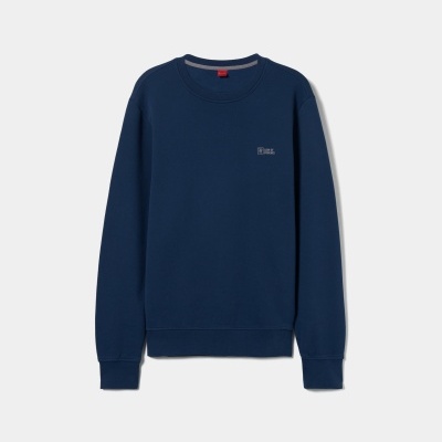 Sweater decote redondo em malha piqué Lion of Porches