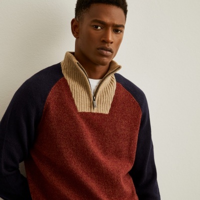 Camisola gola alta com fecho Lion of Porches