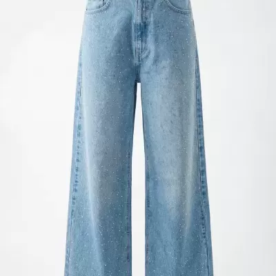 Calças Denim com Brilhantes Sahoco