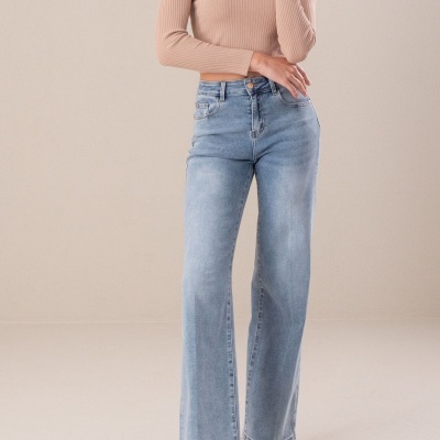 Camisola de malha canelada curta Ferrache